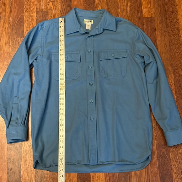 LL Bean Heavyweight Blue Outdoors Men’s Retro Shirt Jacket Size Large - Picture 2 of 5